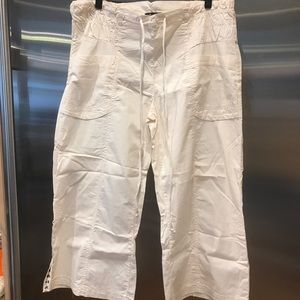 XCVI white crop cargo pant